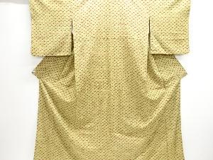 アンティーク　向かい鶴模様上代紬着物